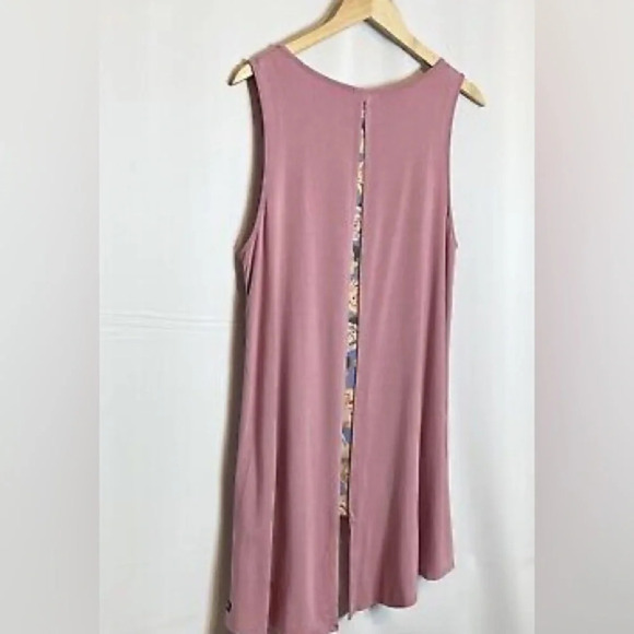 Matilda Jane Secret Garden Tunic Sleeveless Dusty Rose Split Back tank - Picture 2 of 11